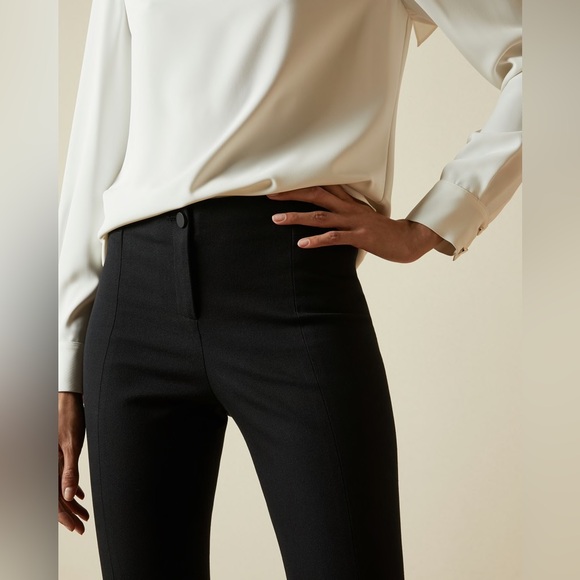 NWOT Ted Baker Ozete Slit Detail Trousers in Black - Picture 3 of 9